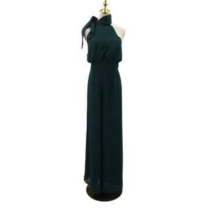 AW BRIDAL 10 L dark emerald green Rosalie bridesmaid formal party jumpsuit 0B1